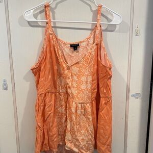 Torrid Floral Orange Blouse